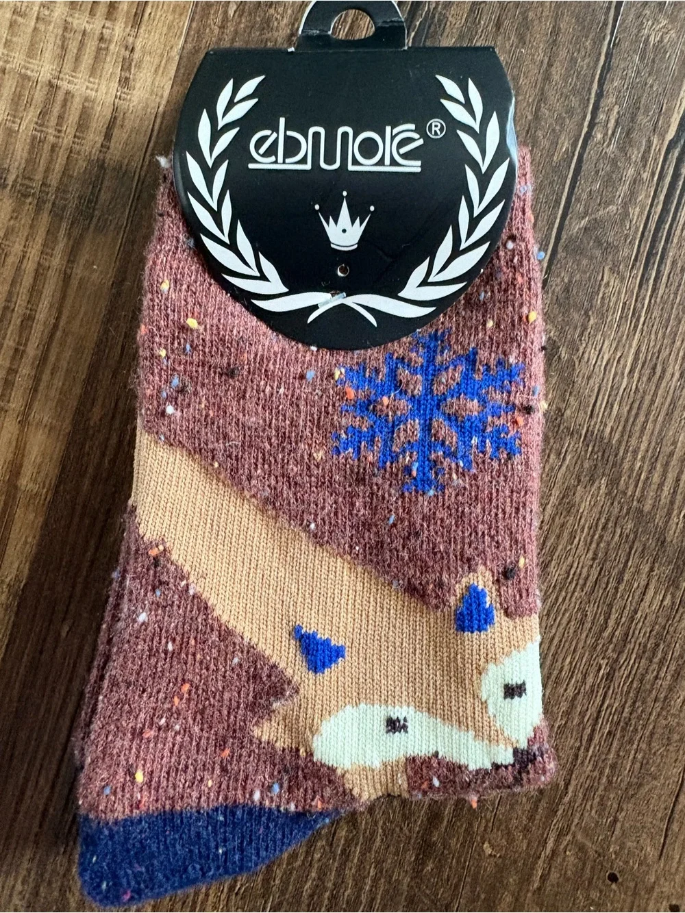 Women’s Brown Fox Pattern Cozy Socks 6-10